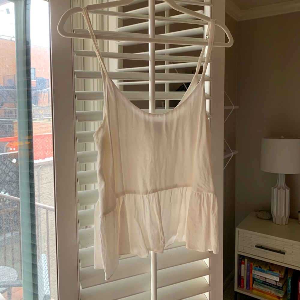TopShop Crop Tank with Flare Detail